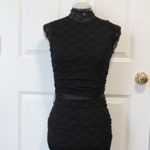 Forever 21 Black Lace Fitted Dress